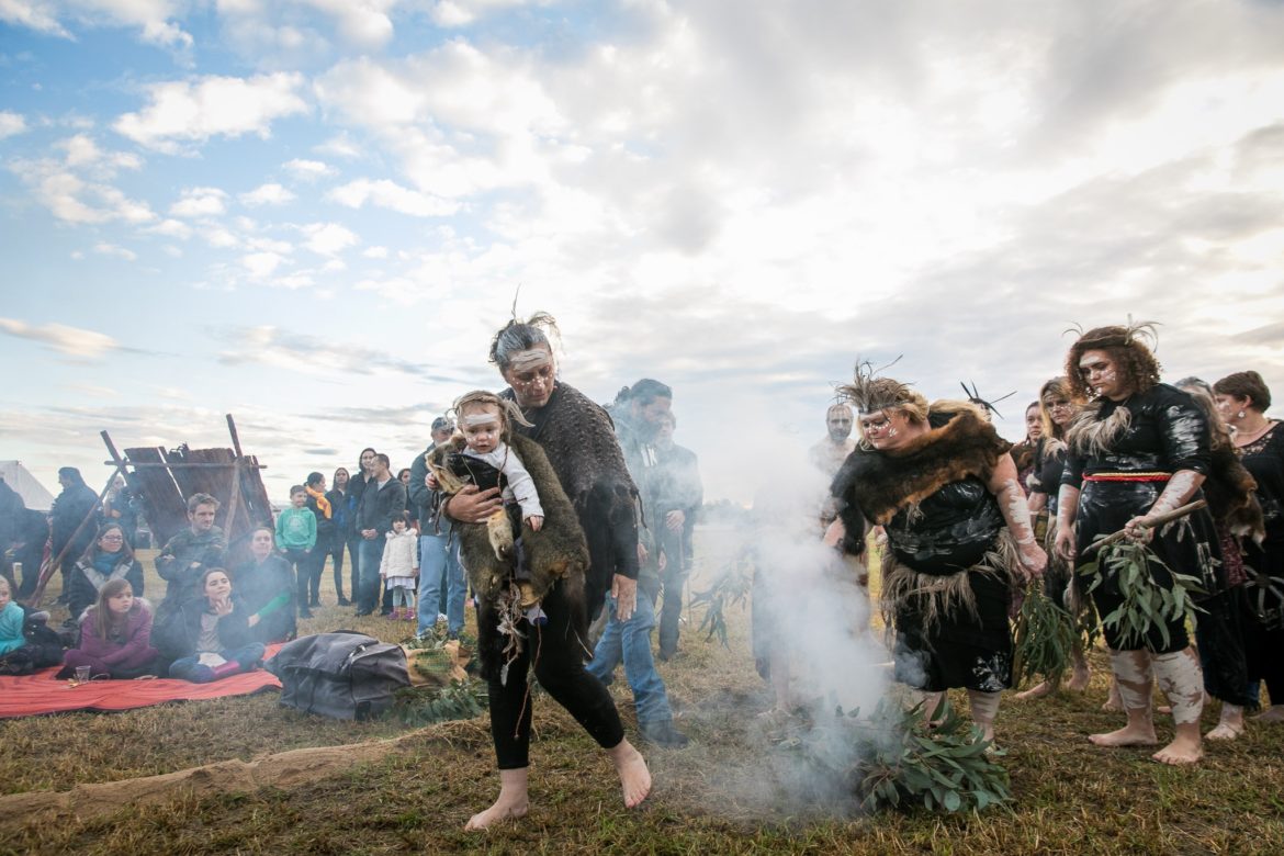 Women performing cultural ritual