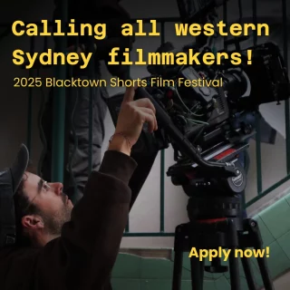Your short film could be a finalist in film festivals like Miski Omar’s ‘Button Pusher’ 
Developed and produced under the 2024 Blacktown Shorts Film Festival program, Miski and her creative team’s work is now screening this June in the Sydney Film Festival. 
'Button Pusher’ is not the first and won’t be the last, this year could be your chance to create a film that goes on to screen in various festivals.  Apply by Monday 30 June, 11.59 pm 
Link via bio. 
@blacktowncitycouncil @sydneyoperahouse @misikitto 
--- 
Image: Behind the scenes and film stills of 'Button Pusher' by Miski Omar, 2024, courtesy of artist  ID: Image 1 showcases filmmaker setting up film camera, Image 2 shows a mid shot scene with 2 actors on screen talking to each other with one sitting behind the other. Image 3 shows a close up shot of 1 actor looking on her phone in the dark. Image 4 shows the second actor in a mid to close up shot with her hair half done and looking into camera.