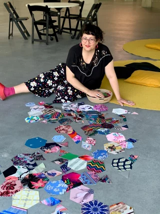Don’t miss out! Register now for Family Day, inspired by the current exhibition, A Real Experience!  Join Venessa Possum and explore bush dyeing with rainwater, an immersive experience in mark-making and connection to Country.  Reflect on your inherited cultural and ancestral practices with Nicole Barakat and add to the collaborative artwork inspired by patchwork quilting.  Enjoy a special live performance with the Older Women’s Network Theatre Group, featuring performers aged from 60 to 80 as they share a sneak peak of their brilliant cabaret show.  Saturday 30 August. 
Free entry. 
Suitable for all ages, all supplies provided.  Register via link in bio. 
@blacktowncitycouncil @creatensw @agenobarrier @venessapossum @nicolembarakat  #BlacktownArts #BlacktownCityCouncil #FamilyDay #ARealExperience #Performance #Workshops  ---
Images: Image 1, Nicole Barakat, courtesy of artist. Image 2, Venessa Possum, courtesy of artist. Images 3 to 5, Older Women's Network Theatre Group, courtesy of group  ID: Image 1 showcases artist, Nicole, with artworks on the ground. Image 2 shows artist, Venessa, walking in nature. Images 3 to 5 showcase the group in a posed shot while smiling at the camera