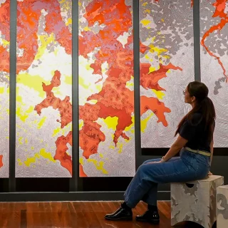 The opening event for Ghosts in the Kitchen is this Friday!  Don’t miss out on dance, poetry and music performances from First Nations people, as we dive deeper into the exhibition, looking at artworks that invite memories of food and identity.  Full line-up: 
Sonya Holowell and JWPATON
Amy Flannery and Aroha Pehi
Lucy Norton and Anne-Marie Te Whiu  Exhibition guest curated by Rebecca Ray 
Program curated by Veronica Barac-Gomez  The ghosts in the kitchen are waiting, register on our website, link in bio.  @blacktowncitycouncil @creatensw @brekkyyy @sonyaholowell @jwptn @lucydnorton @tru_ani @aroha.pehi  #BlacktownArts #BlacktownCityCouncil #FirstNations #Opening #GhostsintheKitchen #Performances #Free  ---
Images: Ghosts in the Kitchen, 2025, photos courtesy of Blacktown Arts 
ID: Images showcase close up shots of new exhibition, Ghosts in the Kitchen, with a person sitting and admiring the work in Image 1, and a table underneath framed artworks in Image 2