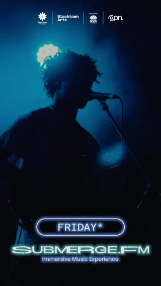 FRIDAY* @seenonfriday joins the new session of SUBMERGE.FM!  Celebrated as western Sydney’s ultimate African popstar, the release of his stellar debut EP ‘Darling’ (2023), had his artistry rising in demand and fans eagerly awaiting new music.  FRIDAY* showcases undeniable stage presence, recently performing at Parramatta Lanes and finishing up his spot in the Generations Music fellowship at our Kelso Lane music studios.  You do not want to miss him or our phenomenal line-up of artists.  Friday 21 November from 6 pm, book your tickets before they sell out!  @blacktowncitycouncil @creatensw @seenonfriday @esky.esk @opn.community  #BlacktownArts #BlacktownCityCouncil #SUBMERGEFM #Livemusic #westernSydney  --- 
Video: Courtesy of Opn and artist