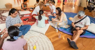 Over the last 2 years, Makers Space has become a place where creativity, play, and imagination come to life ✨ 
Launched in 2024, this immersive, all-ages program has transformed through a series of artist-led worlds, from Tarni Eastwood’s weaving and First Nations storytelling to HOSSEI’s fantastical outer-space journey of feelings and imagination.  We entered 2025 with a Makers Space that evolved again with @wearestudiosorg's Ebony Wightman’s Level 5, a playful spy hideout inspired by lived experience, full of mysteries, disguises, and questions of Why? And who? And ended with joyful soft-sculpture installations exploring heritage and identity by Monica Rani Rudhar.  Over the past year, Makers Space has been a dedicated place for making, reflecting, playing, and creating, fostering curiosity and meaningful connection. 🧶🎨🕵️‍♀️  @blacktowncitycouncil @creatensw @heelingfeeling @tarnieastwood @ebonywightman @wearestudiosorg @monicaranirudhar  #BlacktownArts #BlacktownCityCouncil #MakersSpace #Free #Art #Create #Familyfriendly  --- 
Images: Image 1, Makers Space with Tarni Eastwood at Hive Festival, 2024, photo by Garry Trinh. Image 2, Makers Space with Tarni Eastwood, 2024, photo by Jennifer Leahy, Silversalt Photography. Image 3 and 4, Makers Space with HOSSEI, 2024, photo by Jennifer Leahy, Silversalt Photography. Image 5 and 6, Makers Space with Ebony Wightman, 2025, photo by Garry Trinh. Image 7, Makers Space with Monica Rani Rudar, 2025, photo by Garry Trinh. Image 8, Family Day inspired by Makers Space with Monica Rani Rudhar, 2025, photo by Tammy Dang.