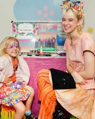 Fancy yourself a tattoo? 
For 1 day only, you can choose from 4 designs to get painted onto you by India Lewis! 
We have a turtle, corned beef, snake and a stingray, all beautifully designed by LordMayorTattoos and Pasifika inspired. 
If you prefer a non-paint version, temporary tattoo sheets will be available as well. 
See you there! 
Blacktown Garage Party 
Thursday 15 January 
10 am to 4 pm 
Friday 16 January 
3 pm to 9 pm 
@blacktowncitycouncil @sydney_festival @indiasfacepainting @_lordmayortattoos  --- 
Images: Image 1, India Lewis at Hive Festival, 2024, photo by Garry Trinh. Image 3, Lord Mayor Tattoos designs
ID: Image 1 shows the artist, India, sitting with a child that got a face painting, they are both smiling at the camera. Image 3 shows 4 different designs that are made for temporary tattoos.