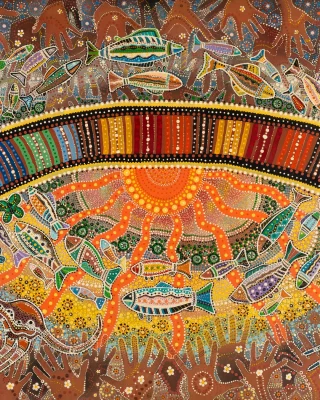Uncle Danny Eastwood's 'Rainbow Serpent' returns 🎨  In the lead-up to NAIDOC Week 2026 and this year's theme, 50 Years of Deadly, we celebrate local Elder Uncle Danny Eastwood, through the installation of his iconic artwork ‘Rainbow Serpent’ (1988), now spanning the windows of Max Webber Library.  For decades, this powerful work has travelled across continents and supported communities through its enduring message of connection, resilience, and cultural storytelling. Its return invites the community to reflect on the strength of First Nations knowledge, collective wellbeing and the stories that continue to connect generations.  Until September.  @blacktowncitycouncil @blacktowncitylibraries  #NAIDOC2026 #50YearsOfDeadly #UncleDannyEastwood #BlacktownArts  --- 
Images: Image 1, Artwork by Uncle Danny Eastwood, Rainbow Serpent, 1988, photography by Jennifer Leahy, Silversalt Photography. Image 2 to 3, 'Rainbow Serpent' on display at Max Webber Library, 2026, courtesy of Blacktown Arts.